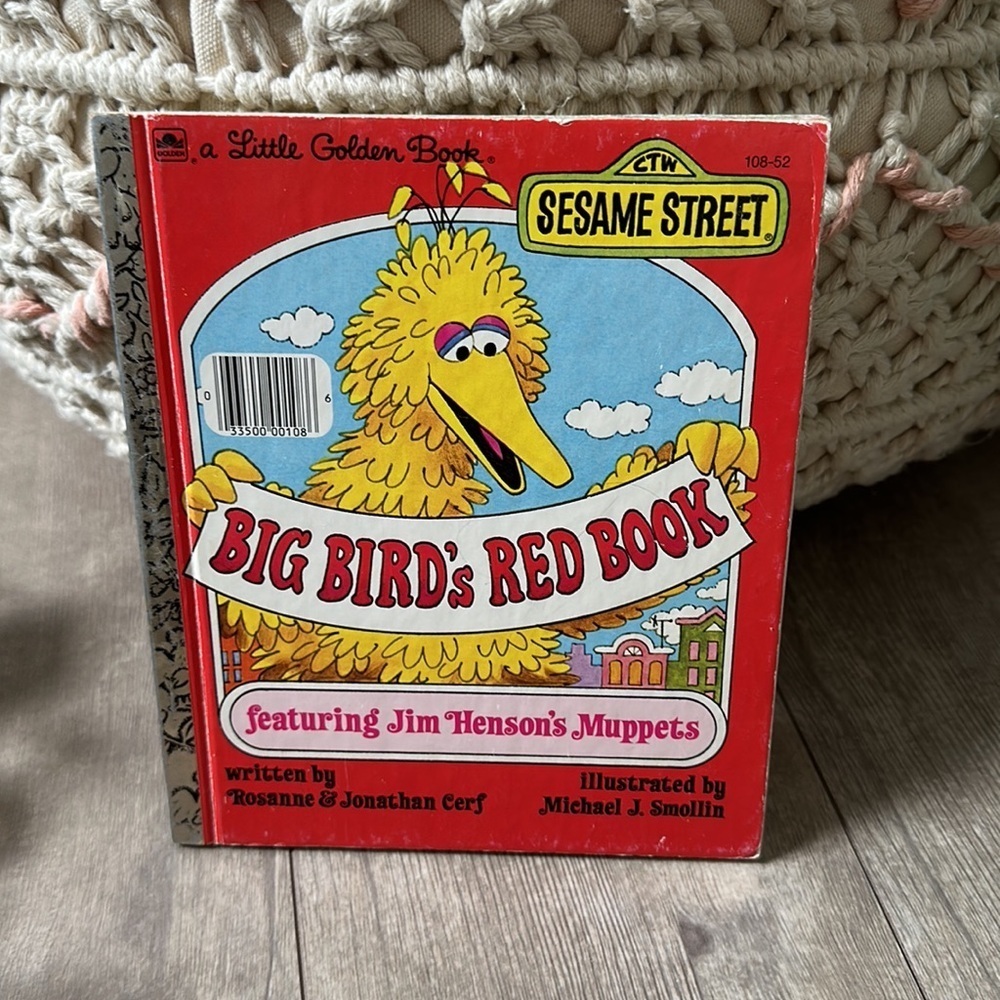Vintage Children’s Book 1977 Sesame Street Big Bird's Red Book Children’s Book